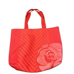 Lancôme floral Red everydayTote Bag. Beach ready/school/ college/ market bound.